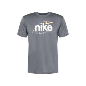 NIKE Funkčné tričko 'WILD CLASH'  svetložltá / tmavosivá / biela