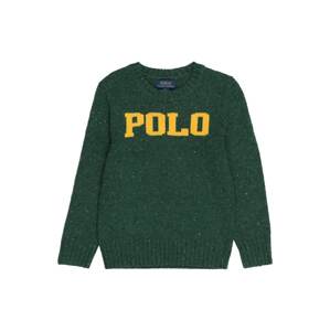 Polo Ralph Lauren Sveter  žltá / tmavozelená