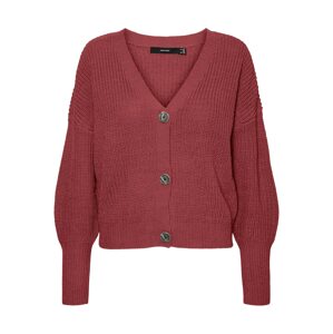 VERO MODA Kardigán 'Lea'  malinová / čierna / biela