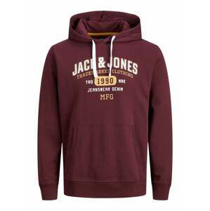 Jack & Jones Plus Mikina 'STAMP'  zmiešané farby / červená