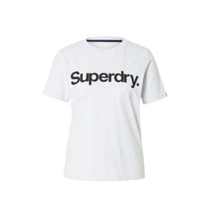 Superdry Tričko  svetlosivá / čierna