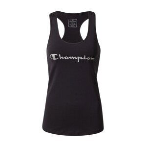 Champion Authentic Athletic Apparel Športový top  čierna / strieborná