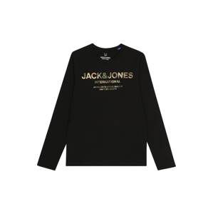 Jack & Jones Junior Tričko  hnedá / olivová / čierna