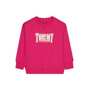 TOMMY HILFIGER Mikina  tmavoružová / béžová