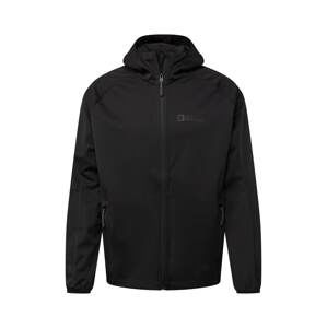 JACK WOLFSKIN Outdoorová bunda 'FELDBERG HOODY M'  sivá / čierna