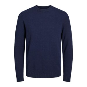 JACK & JONES Sveter 'Lambswool'  námornícka modrá