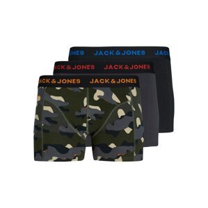 JACK & JONES Boxerky 'CRAMP'  béžová / tmavosivá / tmavozelená / čierna