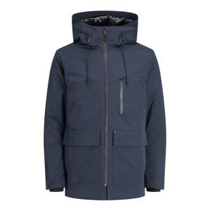 JACK & JONES Zimná parka 'KAISER'  námornícka modrá / biela