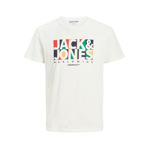 JACK & JONES Tričko 'PALETTE'  námornícka modrá / žltá / červená / biela