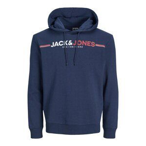 JACK & JONES Mikina 'Frederik'  námornícka modrá / červená / biela