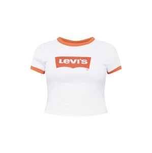 Levi's® Plus Tričko 'PL Graphic Mini Ringer'  tmavooranžová / biela