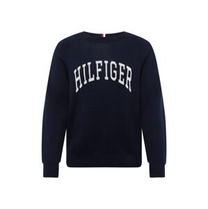 TOMMY HILFIGER Mikina 'VARSITY'  tmavomodrá / biela