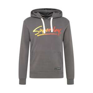 Superdry Mikina  žltá / sivá / oranžová melírovaná