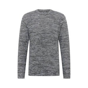 JACK & JONES Sveter 'ELROY'  čierna / sivá