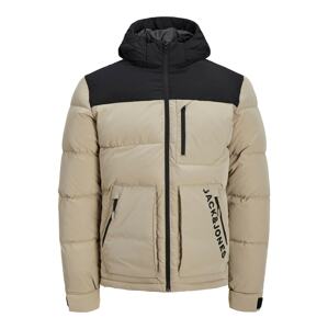 JACK & JONES Zimná bunda 'Otto'  piesková / čierna