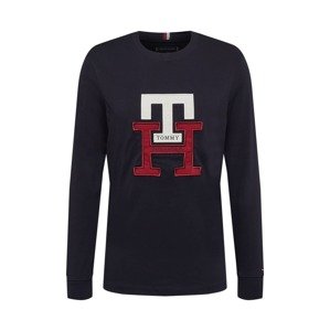 TOMMY HILFIGER Tričko  námornícka modrá / krvavo červená / biela ako vlna