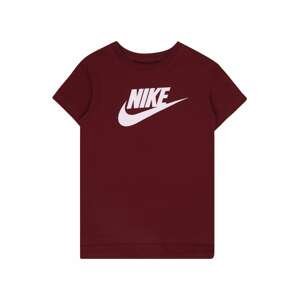 Nike Sportswear Tričko  burgundská / biela