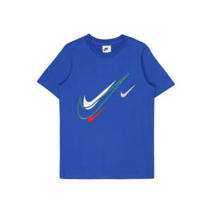 Nike Sportswear Tričko  kráľovská modrá / biela / zelená / červená