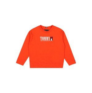 TOMMY HILFIGER Tričko  tmavomodrá / oranžová / červená / biela