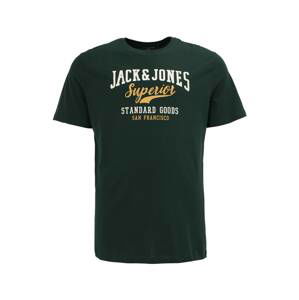 Jack & Jones Plus Tričko  jedľová / žltá / biela