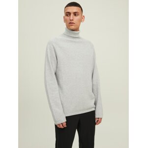 JACK & JONES Sveter 'Hill'  svetlosivá