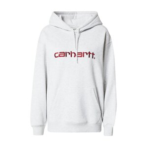 Carhartt WIP Mikina  svetlosivá / vínovo červená