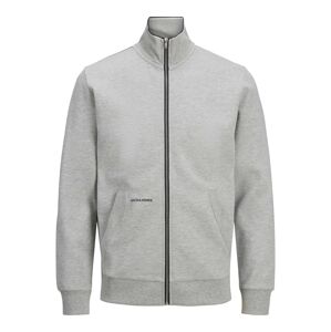 Jack & Jones Plus Tepláková bunda 'Aiden'  svetlosivá / tmavosivá