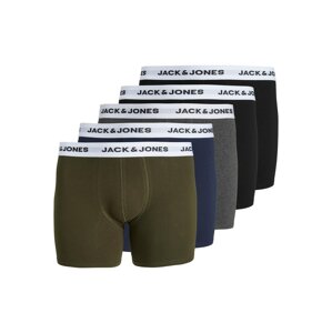 Jack & Jones Plus Boxerky  kaki / námornícka modrá / sivá melírovaná / čierna