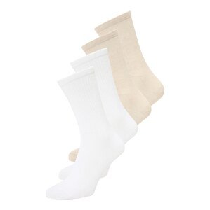 Lindex Ponožky  béžová / biela