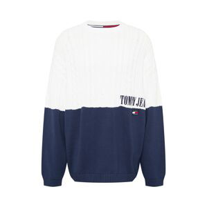 Tommy Jeans Sveter  tmavomodrá / jasne červená / biela