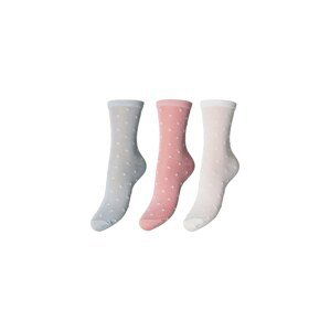 PIECES Ponožky 'Lea'  dymovo modrá / rosé / staroružová / biela