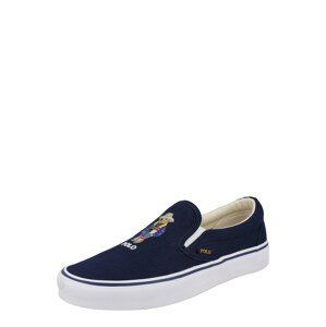 Polo Ralph Lauren Slip-on obuv 'KEATON'  námornícka modrá / svetlohnedá / modrá / biela