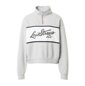 LEVI'S Mikina 'CB LOGO SWEATSHIRT GREYS'  svetlosivá / čierna / biela