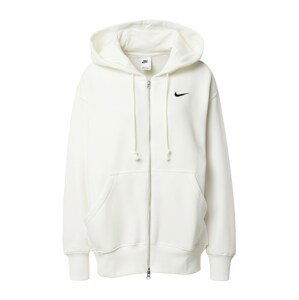 Nike Sportswear Tepláková bunda 'PHNX FLC'  čierna / vaječná škrupina