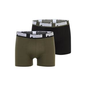 PUMA Boxerky  kaki / čierna / biela