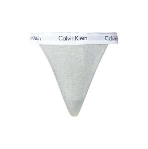 Calvin Klein Underwear Tangá  sivá melírovaná / čierna / biela