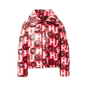 HUGO Zimná bunda 'Fary'  pastelovo ružová / červená / čierna