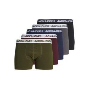 JACK & JONES Boxerky 'Friday'  modrá / kaki / burgundská / čierna