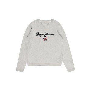 Pepe Jeans Mikina 'LARSON'  sivá melírovaná / čierna / tmavomodrá / červená