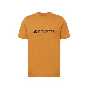 Carhartt WIP Tričko  čierna / karí