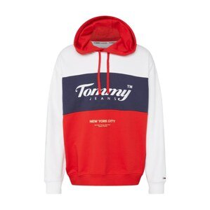 Tommy Jeans Mikina  námornícka modrá / zlatá / červená / biela