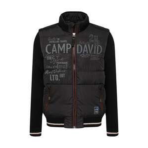 CAMP DAVID Prechodná bunda  čierna / sivá / burgundská