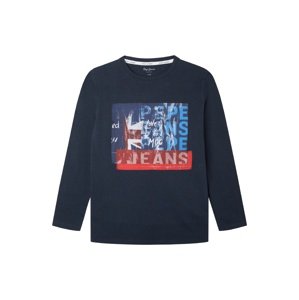 Pepe Jeans Tričko 'Claus'  modrá / námornícka modrá / červená / šedobiela