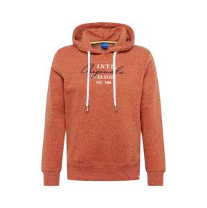 JACK & JONES Mikina 'Willow'  oranžová melírovaná / čierna / biela