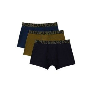 Pull&Bear Boxerky  námornícka modrá / olivová / čierna