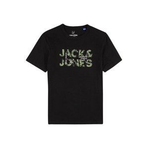 Jack & Jones Junior Tričko  čierna / zelená / biela