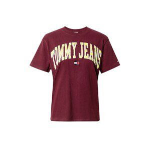 Tommy Jeans Tričko  námornícka modrá / žltá / karmínovo červená / biela