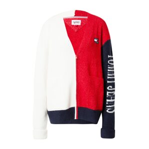 Tommy Jeans Kardigán  tmavomodrá / červená / biela