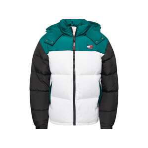 Tommy Jeans Zimná bunda 'ALASKA'  biela / čierna / smaragdová
