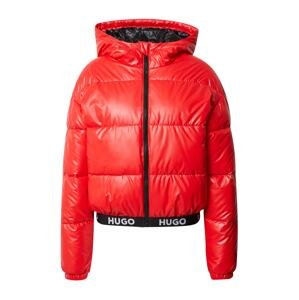 HUGO Zimná bunda 'Faryne'  svetločervená / čierna / biela